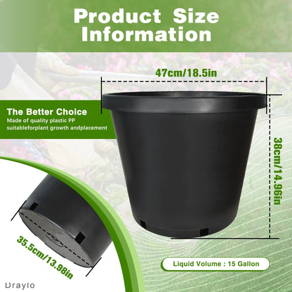 10PCS Weatherproof Plastic Nursery Plant Pots
