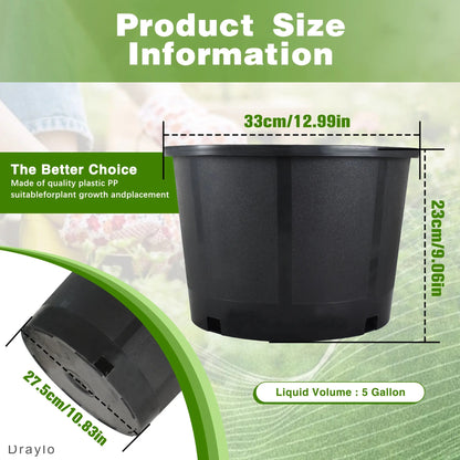10PCS Weatherproof Plastic Nursery Plant Pots