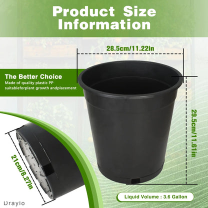 10PCS Weatherproof Plastic Nursery Plant Pots