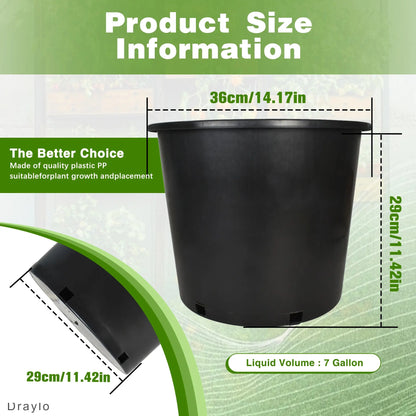 10PCS Weatherproof Plastic Nursery Plant Pots