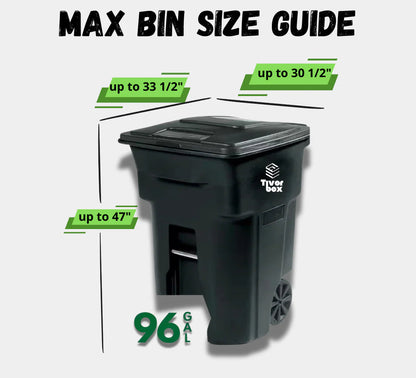 Outdoor Trash Can Enclosure for 96 Gallon Bins – Weatherproof PVC Garbage Bin Storage Shed