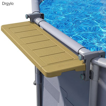 Foldable Poolside Bar Table Weather Resistant for Above-Ground Pools