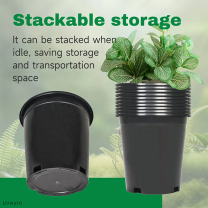 10PCS Weatherproof Plastic Nursery Plant Pots