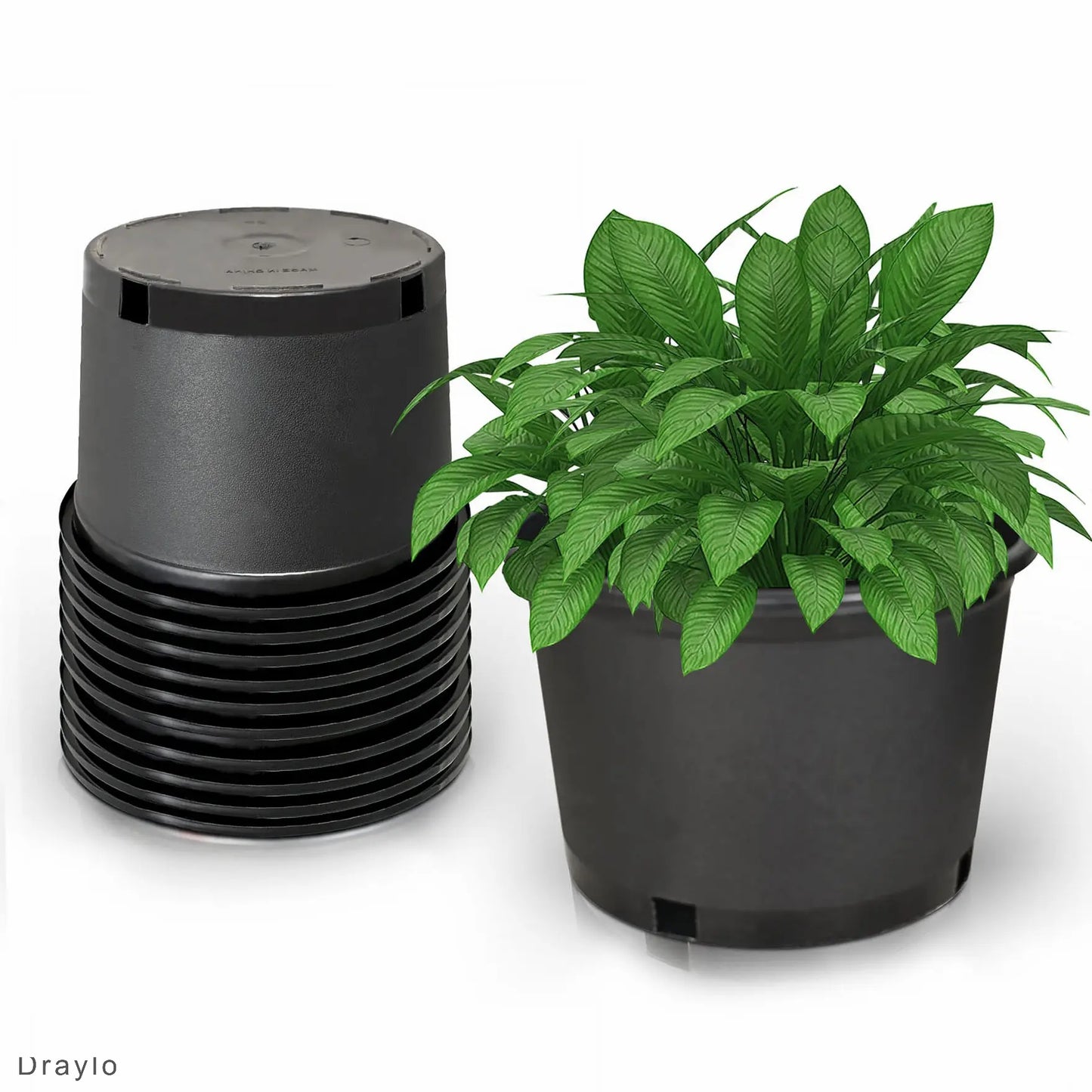 10PCS Weatherproof Plastic Nursery Plant Pots