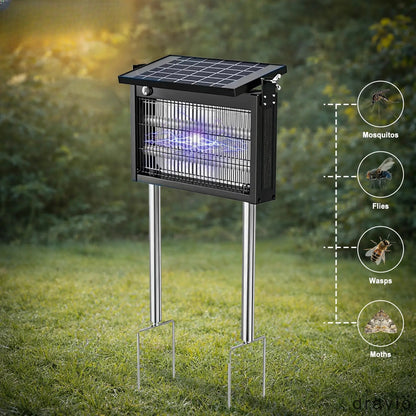 Solar Bug Zapper Outdoor Waterproof with Smart Light Sensor
