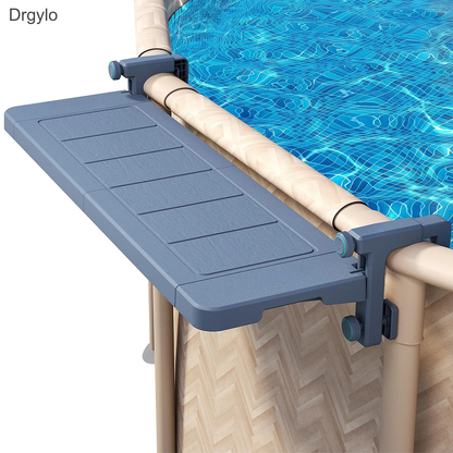 Foldable Poolside Bar Table Weather Resistant for Above-Ground Pools