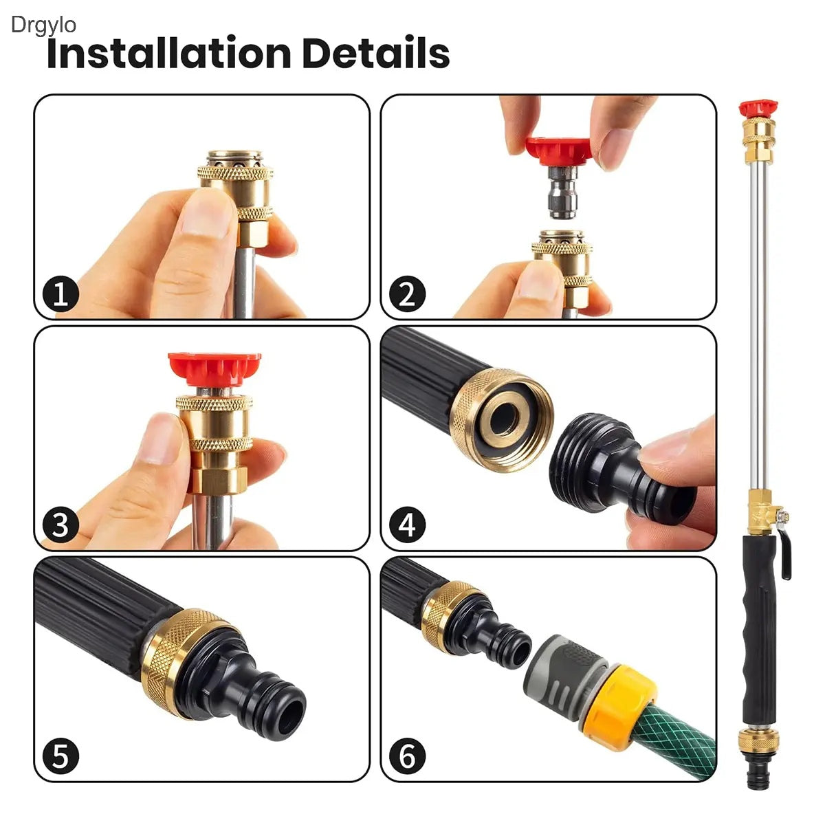 High Pressure Jet Washer with 2 Nozzles