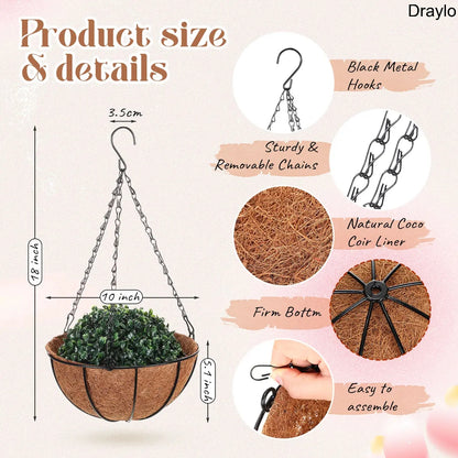 Artificial Hanging Flower Basket Decor