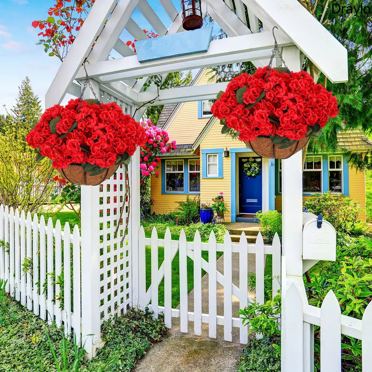 Artificial Hanging Flower Basket Decor