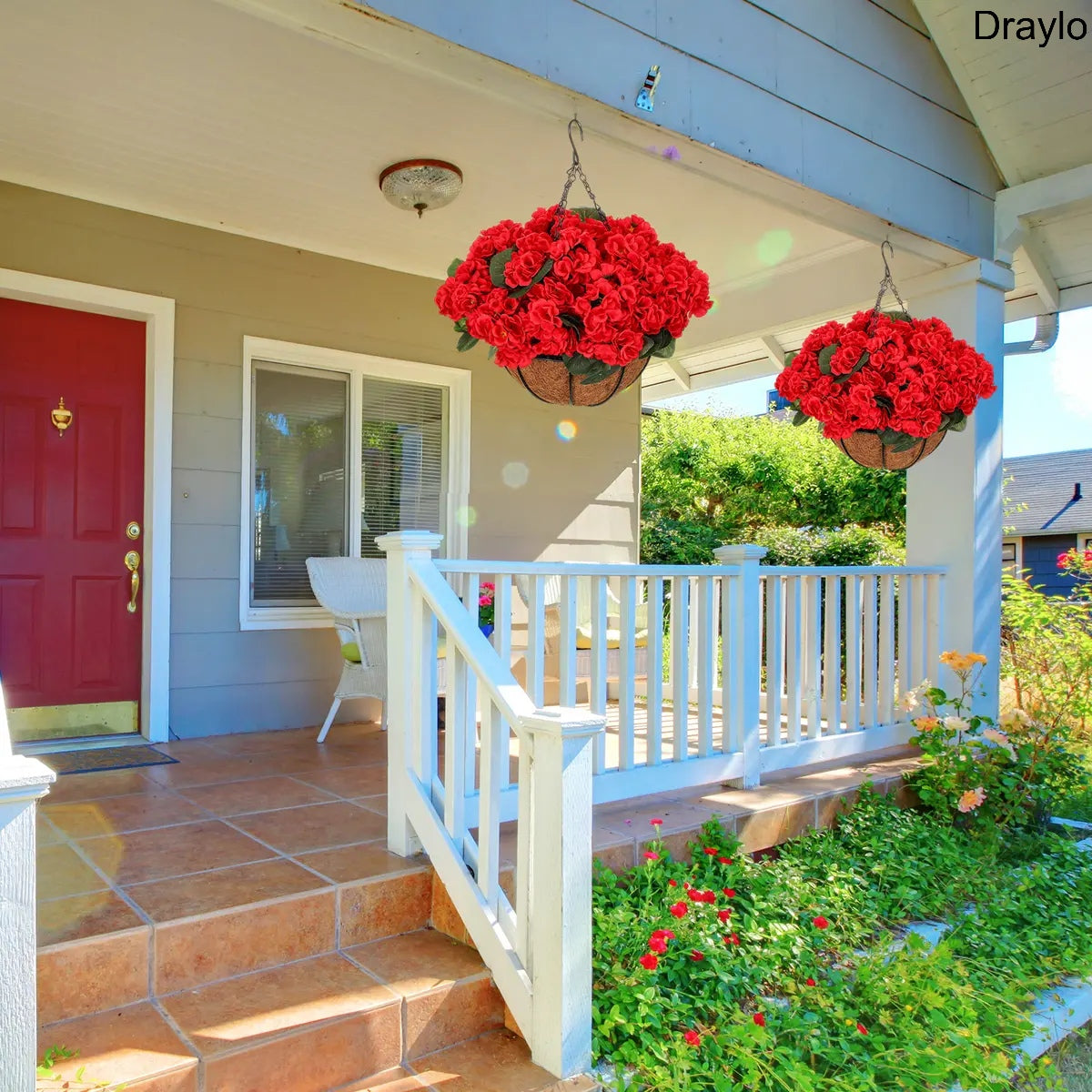 Artificial Hanging Flower Basket Decor