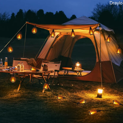 Solar Flame String Lights 42FT 15LED