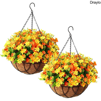 Artificial Hanging Flower Basket Decor