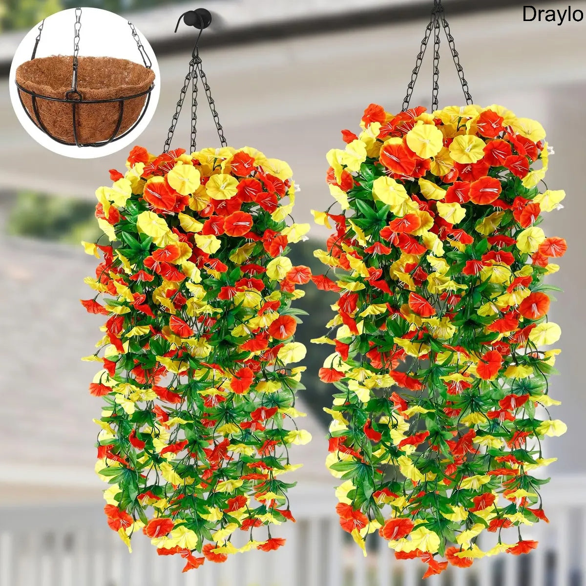 Artificial Hanging Flower Basket Decor