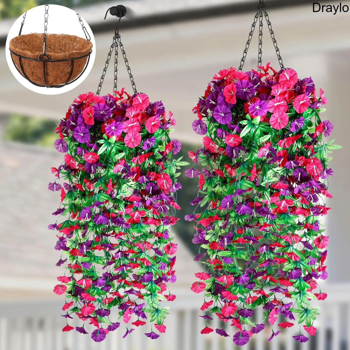Artificial Hanging Flower Basket Decor