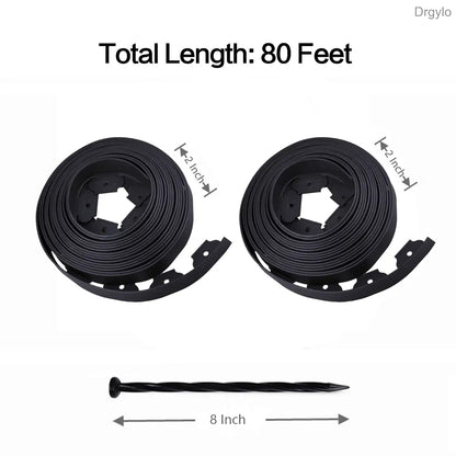 2 Inch Plastic Garden Edging Kit with Spikes