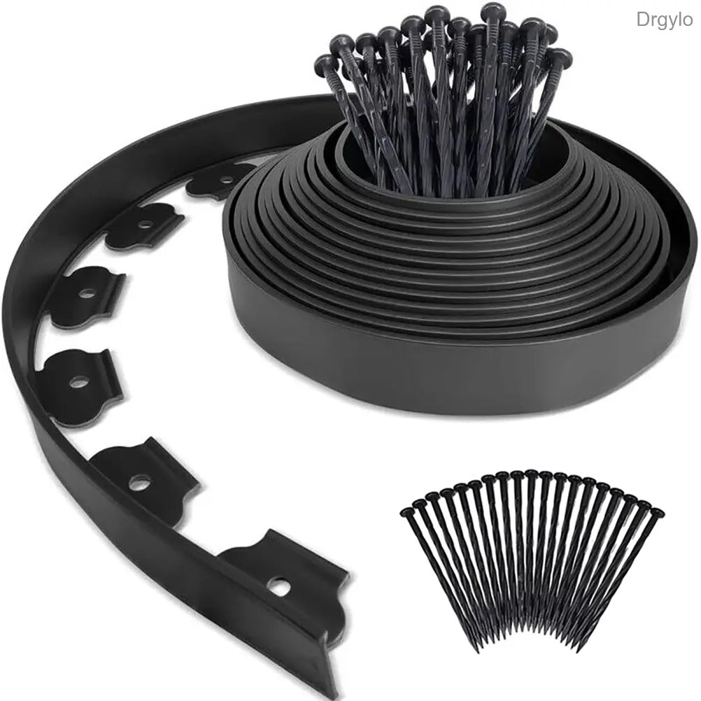 2 Inch Plastic Garden Edging Kit with Spikes